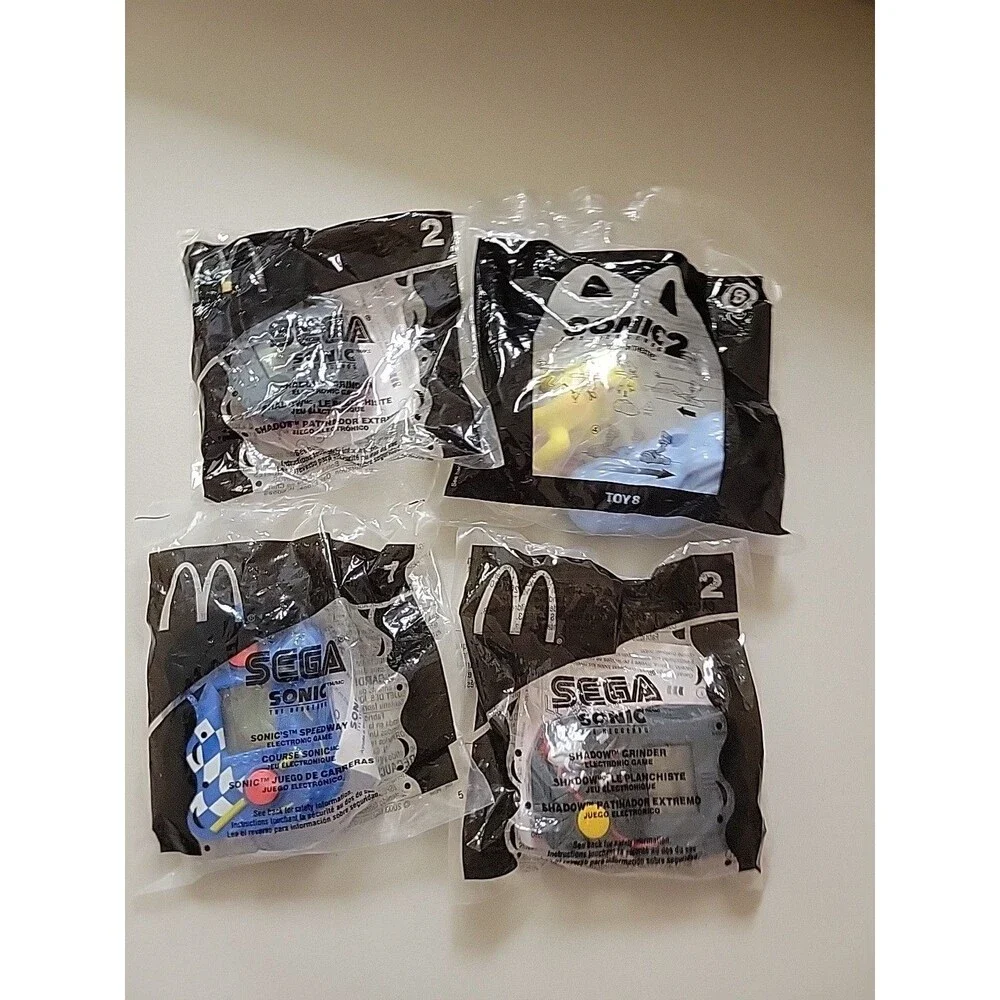 McDonald Happy Meal Toys 2003 Sega Sonic Handheld Games Lot w/ figure